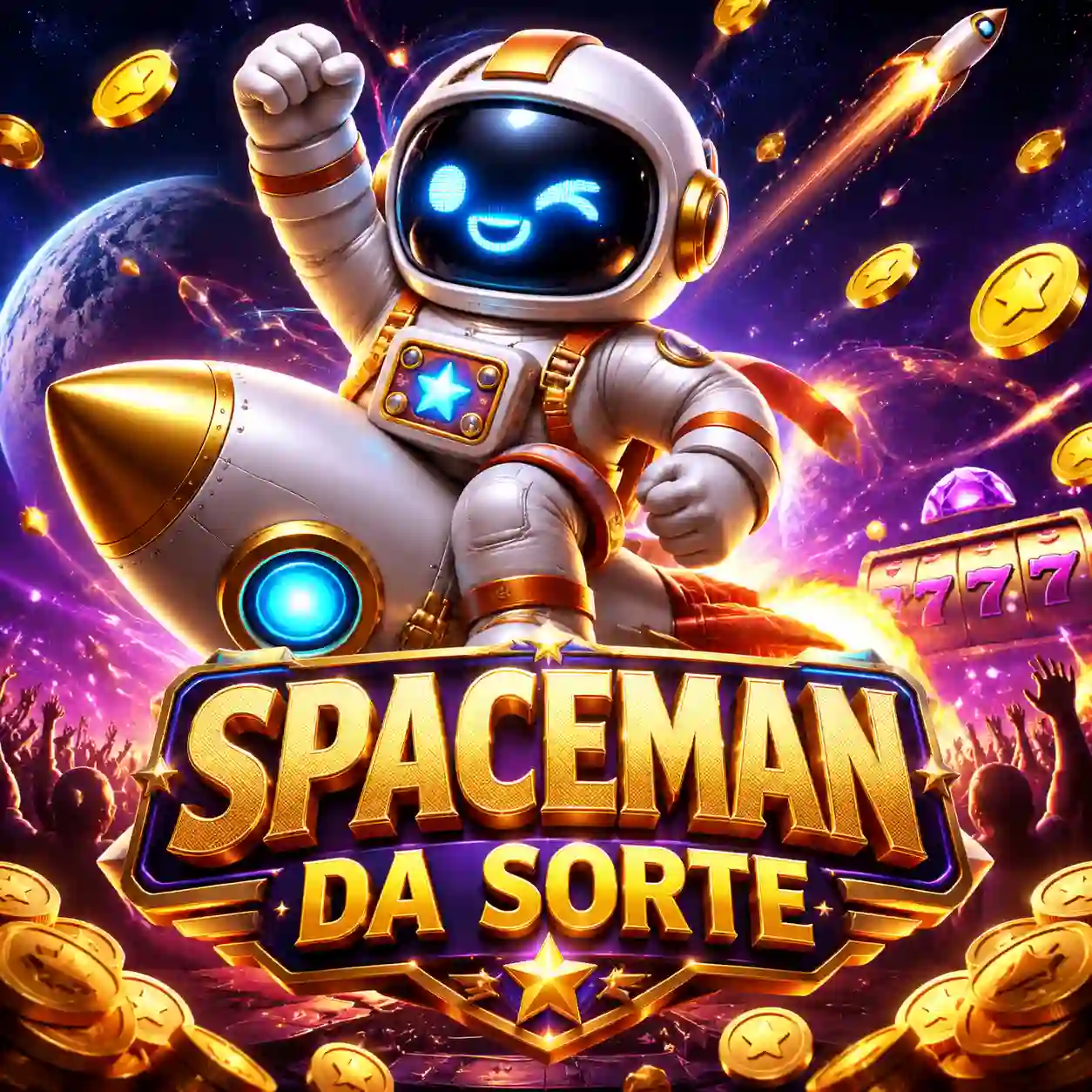 Astronauta voando com multiplicador no crash game Spaceman